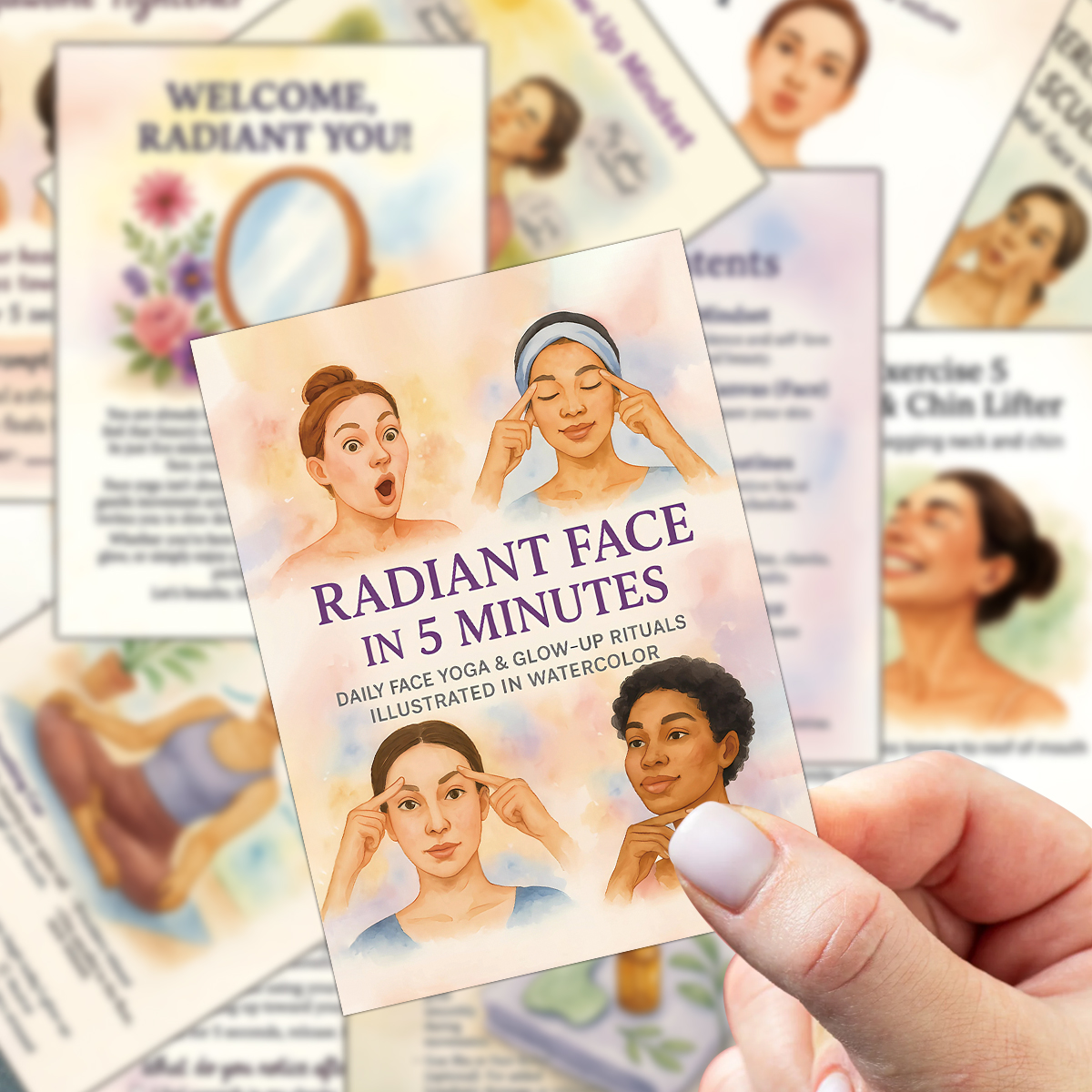 24pcs Radiant Face Yoga Cards, – Health Wellness Card recenzja i cena