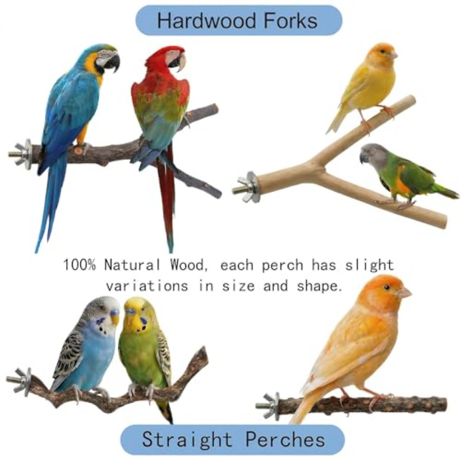 8PCS natural wood bird perches – Health & Wellness Therapy Center recenzja i cena