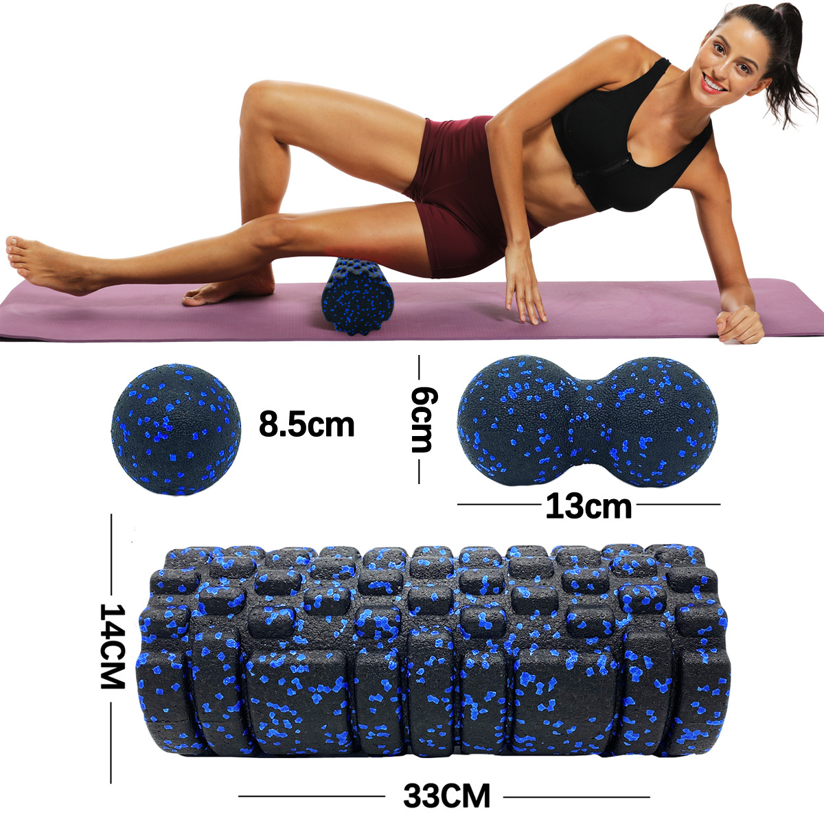 3Pcs Yoga Roller Massage Peanu – Foam Roller Trigger Point recenzja i cena