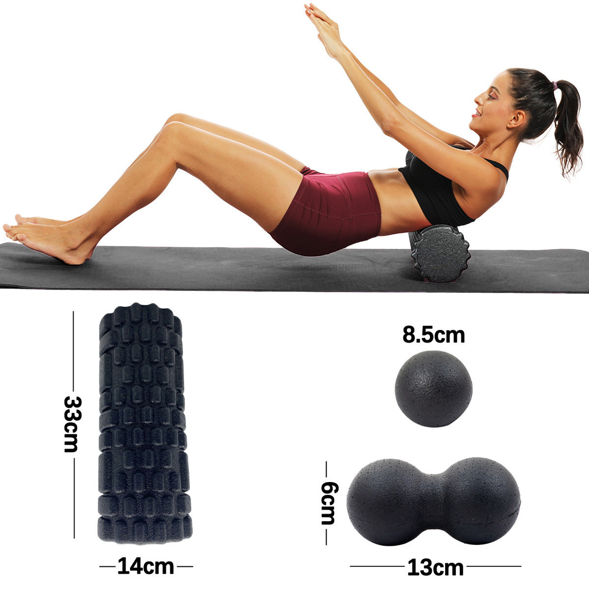 3Pcs Yoga Roller Massage Peanu – Foam Roller Trigger Point recenzja i cena